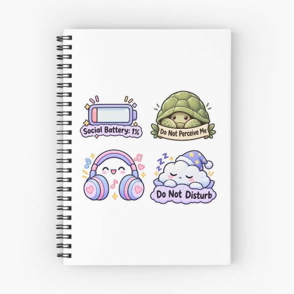 Item preview, Social Battery Introvert Turtle Headphones Cloud Pack designed and sold by TeNovaStudio.