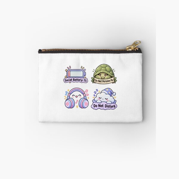 Item preview, Social Battery Introvert Turtle Headphones Cloud Pack designed and sold by TeNovaStudio.