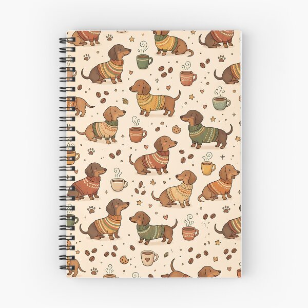 Item preview, Cute Dachshund Dog And Coffee Pattern designed and sold by wallpapersarts.