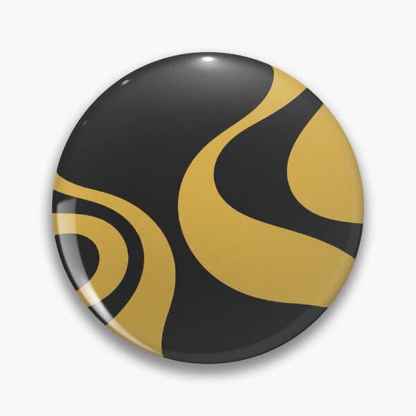 Item preview, Retro Black and Gold Abstract Wavy Swirl Pattern designed and sold by KokoDeez.