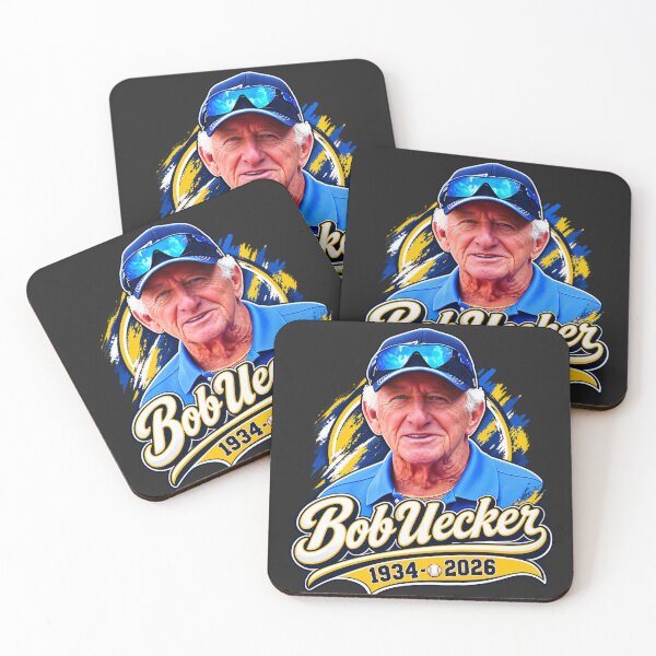 Item preview, Bob Uecker 1934 2026 Tribute Portrait Legend Voice of the Brewers Navy Gold Memorial designed and sold by Pliable.