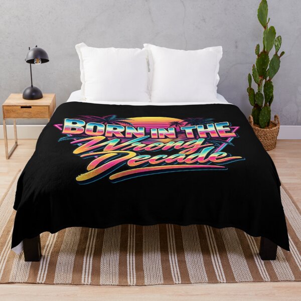 Item preview, Born in the Wrong Decade – 80s Synthwave Sunset and Retro Neon Aesthetic designed and sold by GingaArt.