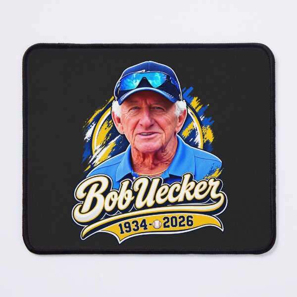 Item preview, Bob Uecker 1934 2026 Tribute Portrait Legend Voice of the Brewers Navy Gold Memorial designed and sold by Pliable.
