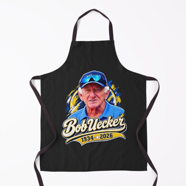 Artikelvorschau, Bob Uecker 1934–2026 – Porträt als Hommage an die Legende – Stimme der Brewers – Navy Gold Memorial entworfen und verkauft von Pliable.