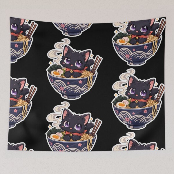 Item preview, Copy of Neko Ramen Club Japanese Cat, Retro Ramen Japan Food Vintage Poster    designed and sold by TulipsArtDesigns .