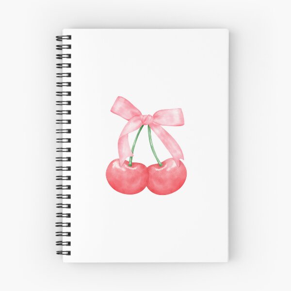 Item preview, Pink Bow and Red Cherries Coquette Aesthetic Design designed and sold by AandBCollective.
