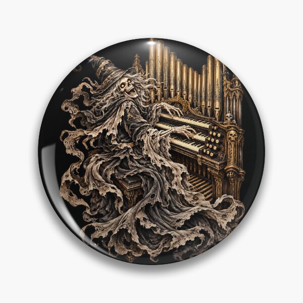 Item preview, Gothic Ghost Pipe Organist Macabre Horror Music Art designed and sold by Meandmyshop.