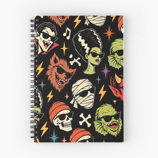 Item preview, Retro Halloween Monsters designed and sold by Timegraf.