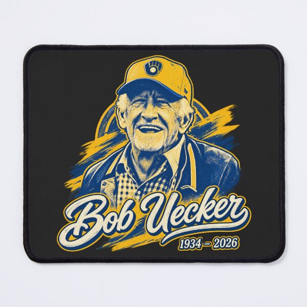 Item preview, Bob Uecker Smiling Portrait 1934 2026 Yellow Blue Tribute Legendary Broadcaster designed and sold by Pliable.