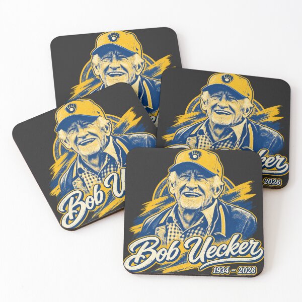 Item preview, Bob Uecker Smiling Portrait 1934 2026 Yellow Blue Tribute Legendary Broadcaster designed and sold by Pliable.