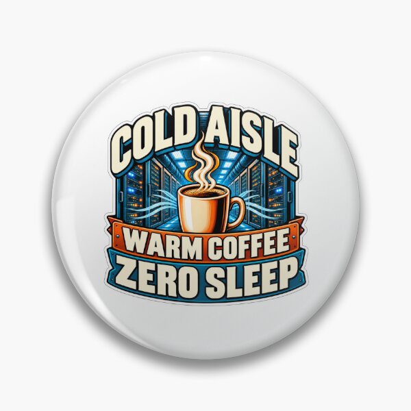 Item preview, Cold Aisle Warm Coffee Zero Sleep - Data Centers Humor designed and sold by WeirdlyMild.