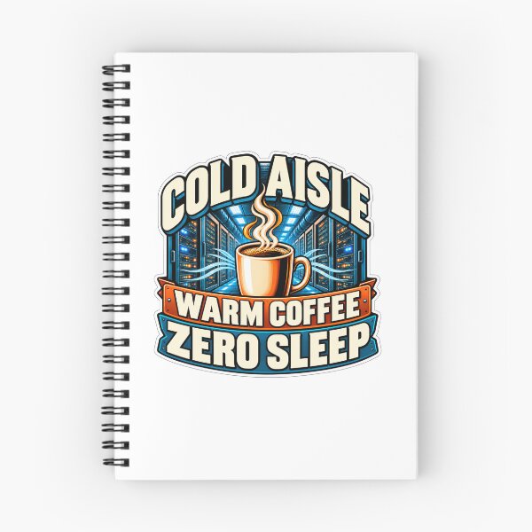 Item preview, Cold Aisle Warm Coffee Zero Sleep - Data Centers Humor designed and sold by WeirdlyMild.