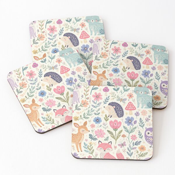 Item preview, Whimsical Woodland Garden – Cute Forest Animals and Wildflowers designed and sold by My Gluten Free Life UK.