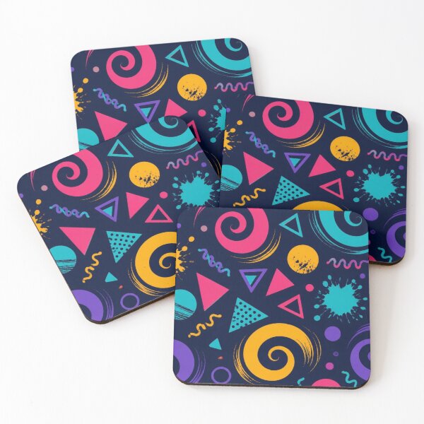 Item preview, Neon Retro Swirls – Colourful 80s Memphis Abstract Pattern designed and sold by My Gluten Free Life UK.