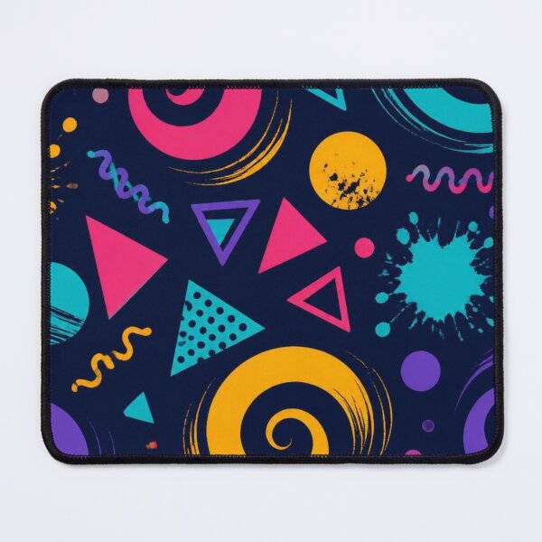 Item preview, Neon Retro Swirls – Colourful 80s Memphis Abstract Pattern designed and sold by My Gluten Free Life UK.