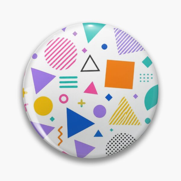 Item preview, Colourful 90s Memphis Pattern – Retro Geometric Shapes on White designed and sold by My Gluten Free Life UK.