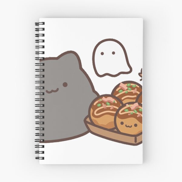 Item preview, Cute Black Cat Ghost Takoyaki Fall Kawaii Sticker designed and sold by xiaoxiaochibi.