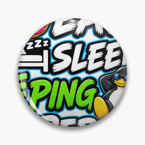 Item preview, Eat Sleep Ping Repeat Funny Networking IT Humor designed and sold by TBillMAG — Retro Tech & IT Humor.