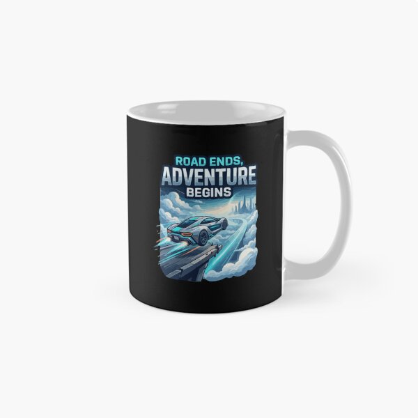 Item preview, Road Ends Adventure Begins Futuristic Car Drive designed and sold by AmeliaShirts.