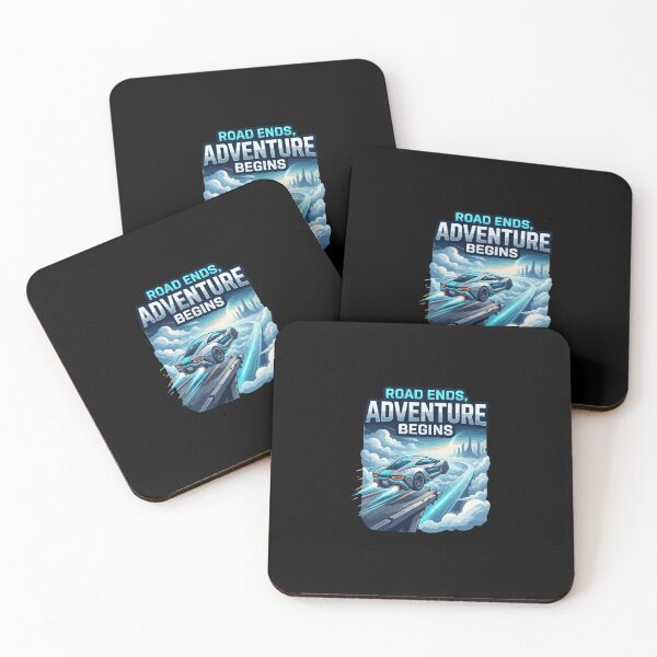 Item preview, Road Ends Adventure Begins Futuristic Car Drive designed and sold by AmeliaShirts.