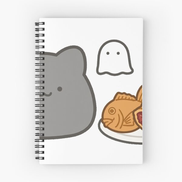 Item preview, Cute Black Cat Ghost Taiyaki Fall Kawaii Sticker designed and sold by xiaoxiaochibi.