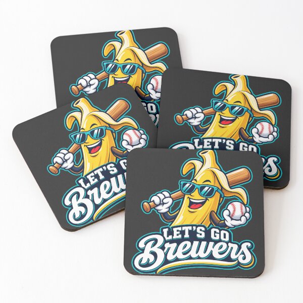 Item preview, Brewers Lets Go Cool Banana Mascot Sunglasses Bat Ball Fun Cartoon Character designed and sold by Pliable.