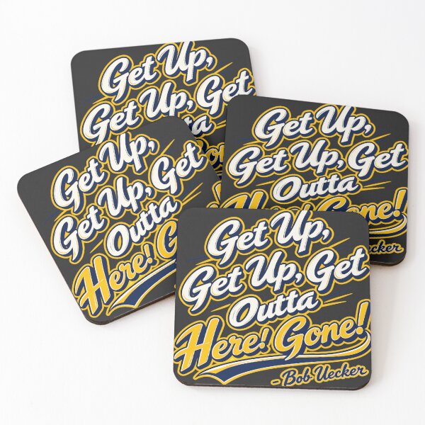 Item preview, Bob Uecker Get Up Get Up Get Outta Here Gone Classic Home Run Call Yellow Navy designed and sold by Pliable.