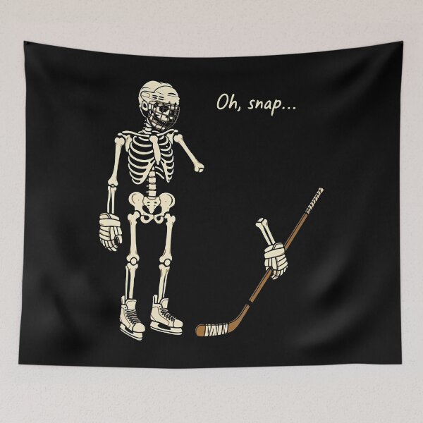 Aperçu de l'œuvre Oh Snap Squelette de hockey créée et vendue par Alzasshop.