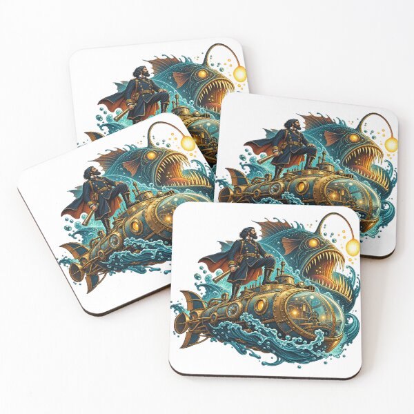 Item preview, Captain Nemo and Deep Sea Beast Sticker designed and sold by Drip stamp.