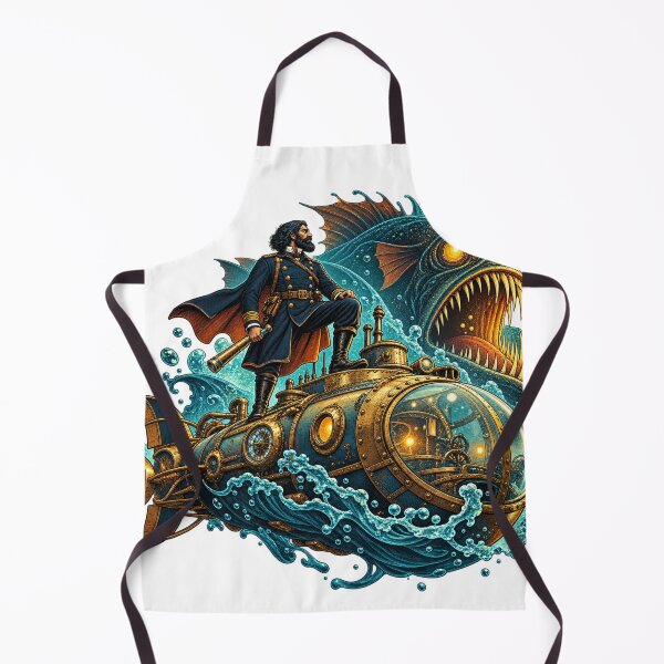 Item preview, Captain Nemo and Deep Sea Beast Sticker designed and sold by Drip stamp.