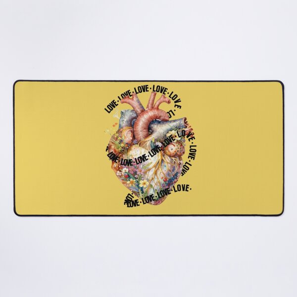Item preview, Watercolor Anatomical Heart Blooming Flowers Love designed and sold by WildArtIT.