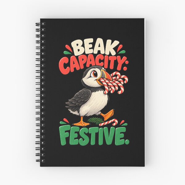 Item preview, Christmas Puffin Candy Cane Humor - Beak Capacity Festive designed and sold by MOTIFOLK.