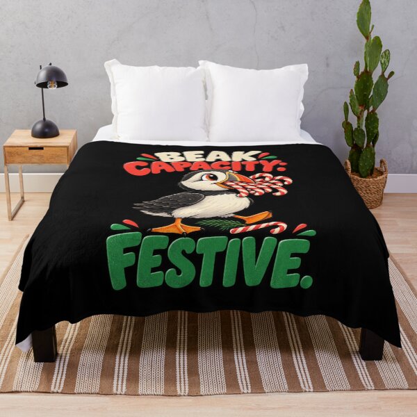 Item preview, Christmas Puffin Candy Cane Humor - Beak Capacity Festive designed and sold by MOTIFOLK.