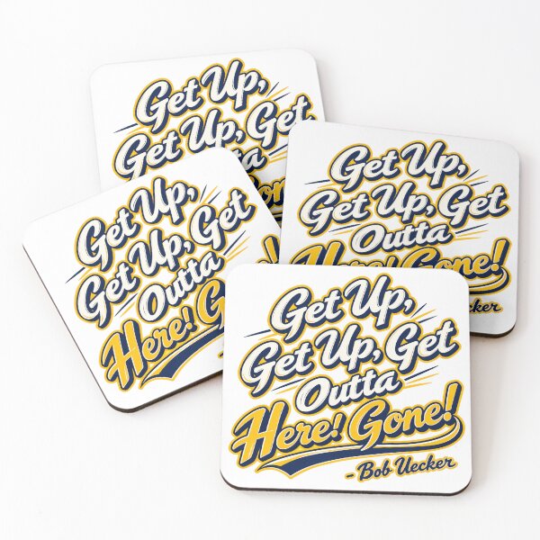 Item preview, Bob Uecker Get Up Get Up Get Outta Here Gone Classic Home Run Call Yellow Navy designed and sold by Pliable.