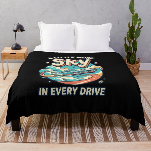 Item preview, A Little More Sky In Every Drive Retro Flying Car designed and sold by AmeliaShirts.