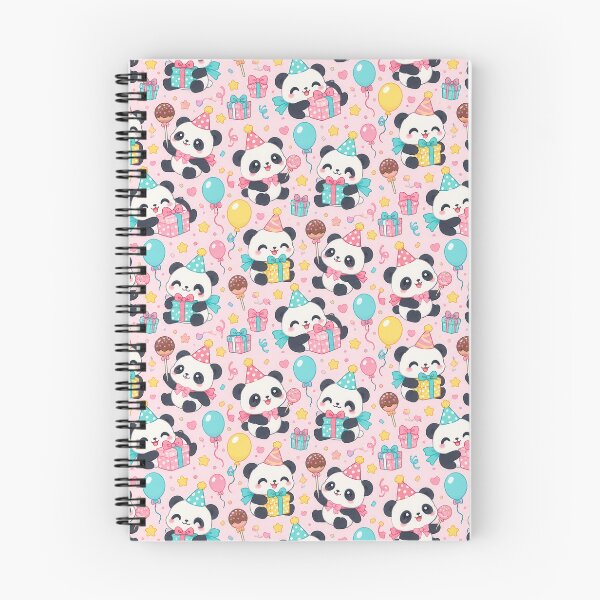 Item preview, Cute Kawaii Birthday Pandas with Party Hats and Cake Pops Pastel Pattern designed and sold by Soft Berry Studio.
