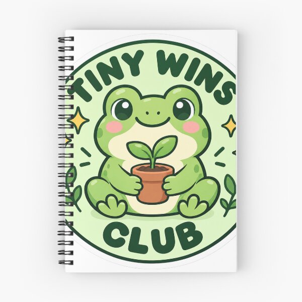 Item preview, Tiny Wins Club Cute Frog Sprout Positive Sticker designed and sold by Varaprasad43.
