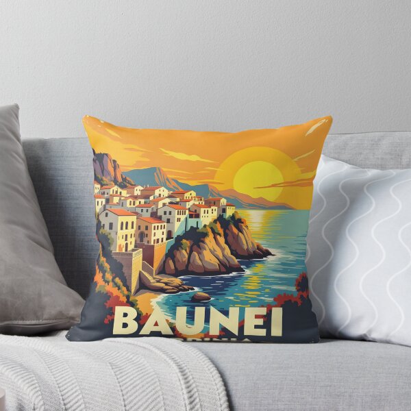 Item preview, Baunei Sardinia – Vintage Italian Coastal Travel Poster designed and sold by LSVart.