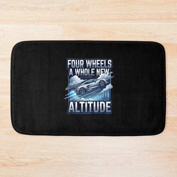 Item preview, Four Wheels New Altitude Futuristic Supercar designed and sold by AmeliaShirts.