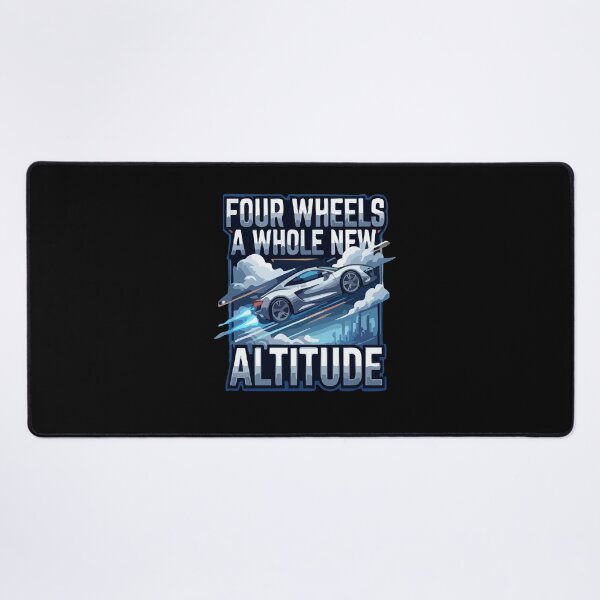 Item preview, Four Wheels New Altitude Futuristic Supercar designed and sold by AmeliaShirts.