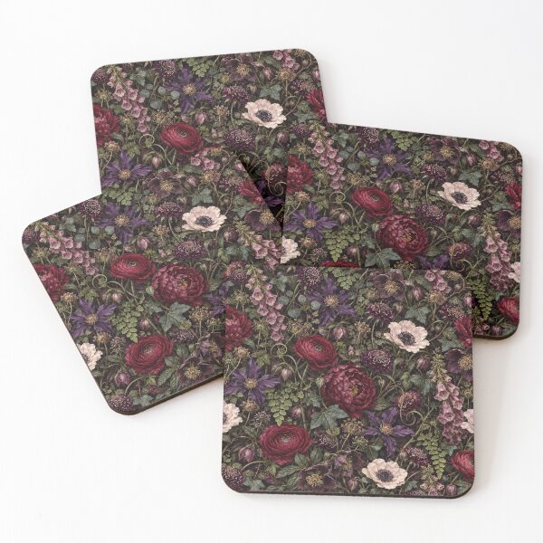 Item preview, Victorian glasshouse at night – Gothic floral pattern designed and sold by Lichtisign.