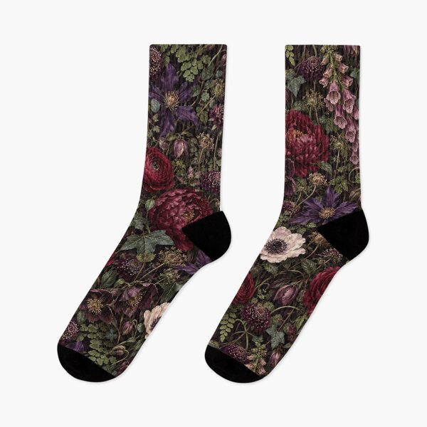 Item preview, Victorian glasshouse at night – Gothic floral pattern designed and sold by Lichtisign.