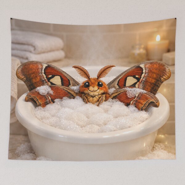 Item preview, Cozy Atlas Moth Bubble Bath designed and sold by Sillytoe.