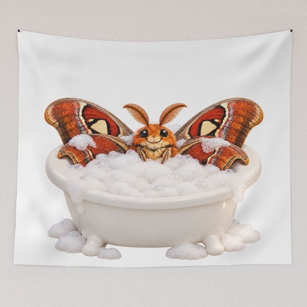 Item preview, Charming Atlas Moth Bathtub designed and sold by Sillytoe.