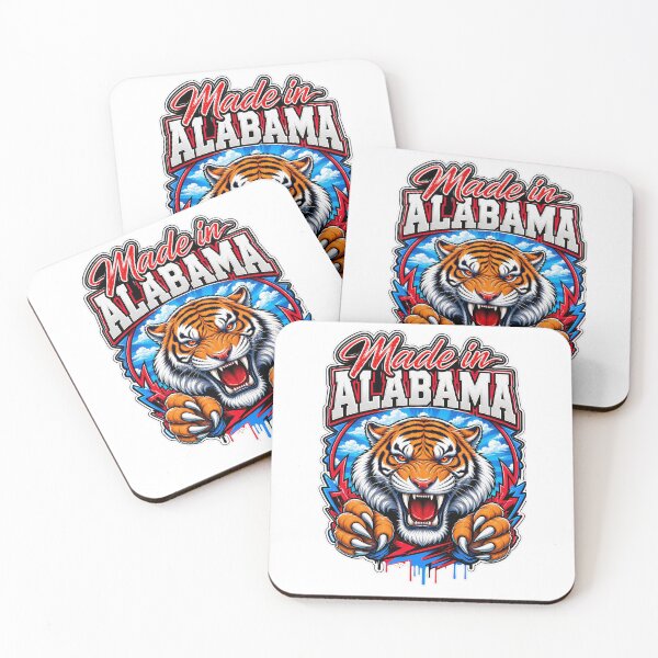 Item preview, Made in Alabama Roaring Tiger – Alabama State Pride Fierce Tiger Art Southern Roots Gift designed and sold by WLHmedia.com .