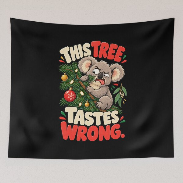 Item preview, Christmas Koala Tree Humor - This Tree Tastes Wrong designed and sold by MOTIFOLK.