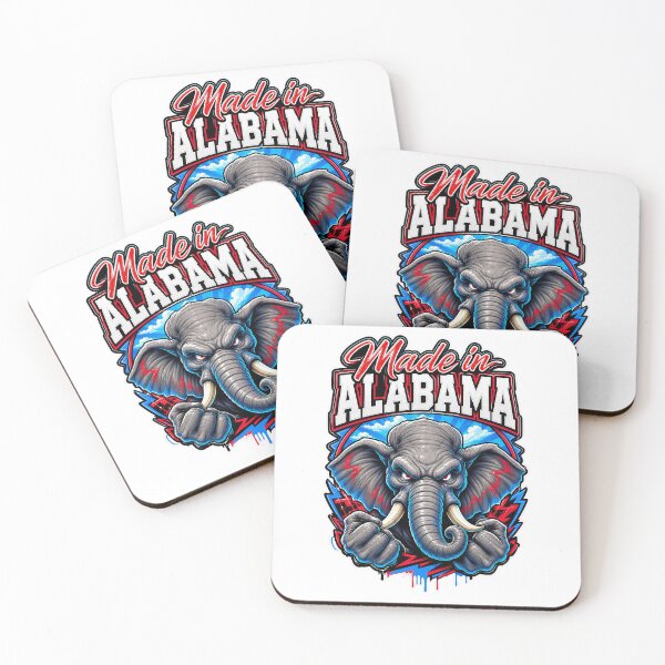 Item preview, Made in Alabama Elephant – Alabama State Pride Southern Heritage Bold Elephant Art designed and sold by WLHmedia.com .