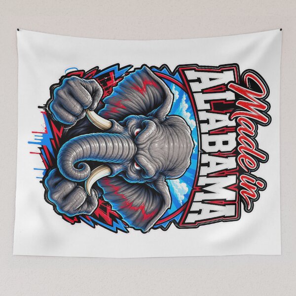 Item preview, Made in Alabama Elephant – Alabama State Pride Southern Heritage Bold Elephant Art designed and sold by WLHmedia.com .