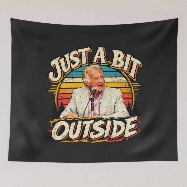Item preview, Just A Bit Outside Sunset Retro Broadcaster Mic Vintage Gradient Background designed and sold by Pliable.
