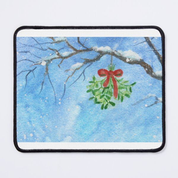 Item preview, Mistletoe sprig on a branch designed and sold by KarenKaspar.